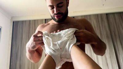 Skinny Brazilian Brunette Teases Him With Her Feet - Hot Romantic Foot Fetish Sex - xxxfiles.com - Brazil