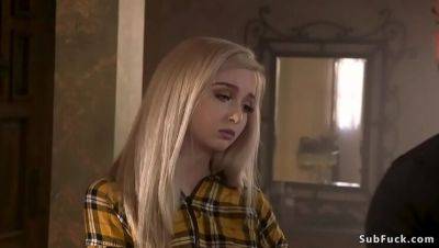Seth Gamble - Lexi Lore - Blonde Lexi Lore tied up and gagged by Seth Gamble's big cock - rough BDSM fuck - xxxfiles.com
