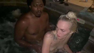 Blonde babe Victoria Gracen gets wild with Lord Panda in steamy hot tub - porntry.com