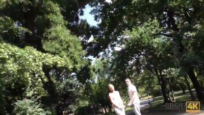 Hunt4k. wise pickup in the park causes xxx with teen babe shanie ryan indoors - sexu.com - Czech Republic