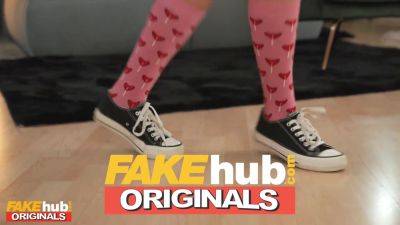 Fakehub - hot dancer with fit figure and braces entices housemate and makes some insane videos before toying with his huge sausage - sexu.com
