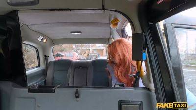 Fake taxi wonderful red haired dressed in lengthy ebony leather shoes banged hard and fast - sexu.com