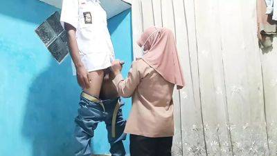 Hijab Teacher Rania Fucks Students in Hot Classroom Sex - Big Tits, Doggy Style - veryfreeporn.com - Indonesia