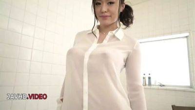 Hot Asian MILF with Big Tits Gives Wild Blowjob & Creampie - Hardcore JAV - veryfreeporn.com - Japan