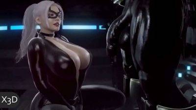Venom Fucks Black Cat Hard - 3D Hentai Anal & Blowjob with Big Cock Cumshot - xxxfiles.com