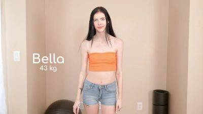 Fit18 - Bella Nova - 43kg - Casting Skinny Black Hair Beauty With Tiny Tits - 60FPS - hotmovs.com - Usa