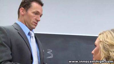 Innocenthigh blonda teen Cameron Dee screws educator - sexu.com