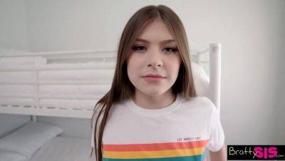 Justin Hunt - Stepsis Gets Naked And Asks Does This Turn You On? - POV Fuck On Top Bunk - porntry.com