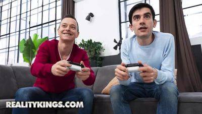 Hot Redhead Lilly Mays Sneaks Off for Secret Fuck with Jordi While Friend Plays Games - Big Tits & Cumshot - porntry.com