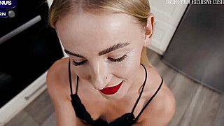 Dirty towheaded MILF in high high-heeled slippers entices her step mom, scorching breezy railing doggystyle - ah-me.com