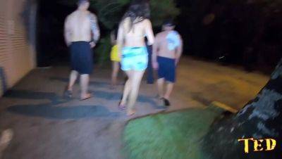 Hot Brazilian Amateur Orgy with Luna Oliveira & Paola Gurgel - Big Dick Action on the Beach - porntry.com - Brazil