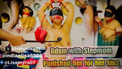 Indian Stepmom Myra07 Teaches Hard BDSM Lesson with Big Natural Tits - porntry.com - India