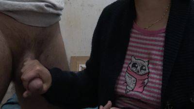 Perverted Stepmother Gives Her Virgin Stepson A Handjob For The First Time In His Life - desi-porntube.com