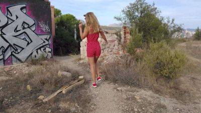 Blonde MILF Sasha Bikeyeva with Small Tits & Perfect Ass Fucks Hard in Abandoned Building - Real Outdoor POV - xxxfiles.com