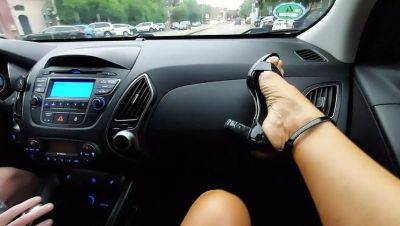 Horny Step Mommy Teases Step Son in Car with High Heels & Short Skirt - xxxfiles.com - Romania