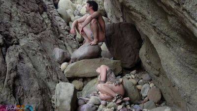Erin Electra - Blonde Cave Girl Gets Her Holes Destroyed by Big Cock in Wild Outdoor Fuck - veryfreeporn.com
