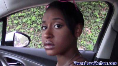 Teen sucks schlong for cash - sexu.com