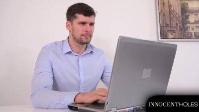 Naughty Nikki Fox Nails Her Job Interview By Mounting Her Boss' Big Boner - hotmovs.com - Hungary