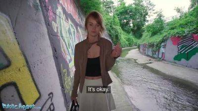 Erik Everhard - Redhead Ariela Donovan gets fucked hard in public tunnel - POV blowjob & doggystyle - xxxfiles.com - Czech Republic