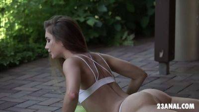 Mary Rock - Mary Rock Anal Fuck - Flexible Brunette Takes It Doggy Style - porntry.com