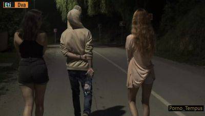 Hot Russian redhead gets wild in outdoor foursome - dirty talk & cowgirl action - porntry.com - Russia