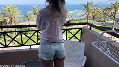 Hot Blonde Slut Luxury Alexa Fucks Hard on Vacation - Big Ass Doggy & Cumshot - porntry.com