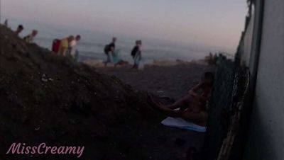 Stepdaughter Helps Dad Cum on Public Beach - Risky Outdoor Sex with Misscreamy - xxxfiles.com - France