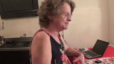 Horny Italian Granny in Stockings Fucks Hard - xxxfiles.com - Italy