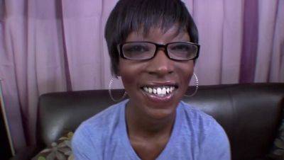 Ebony slut sucks boss's white cock deepthroat - veryfreeporn.com