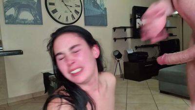Rough Face Fuck & Cum in Mouth - Humiliated Slut Gets Spit & Slapped by Domslutfucker - porntry.com
