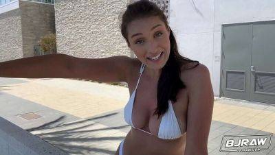 Bella Rolland - Bella Rolland Gives Amazing POV Blowjob - Deep Throat & Tit Fuck - porntry.com