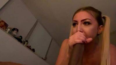 Mandingo - Blonde Bimbo Mandingo Loves Sucking Big Dick - Cum Goat Blowjob - porntry.com