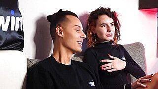 Darcy Dark - Darcy Dark's eighteen yo stripper unwraps clothes in SEX pose for truth or dare, exposing all-natural tits! - ah-me.com