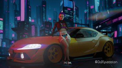 Neon Heat. Passionate sex with busty hot street girl in the neon room - hotmovs.com