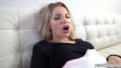 Ashley Fires - Ashley Fires seduces stepson with her big tits and spread legs on couch - xxxfiles.com