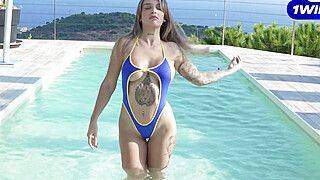 Beautiful Inked Spanish Babe Enjoying Filous Cock - Aless Baby - ah-me.com - Spain