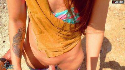 Stranger cums in my panties on beach public sex - Realpanties POV - porntry.com