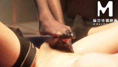 Zhou Ning Asian Footjob Queen with Long Legs in HD BDSM Threesome - porntry.com