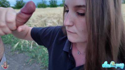 Blowjob In Field Cumshot In Mouth - hclips.com