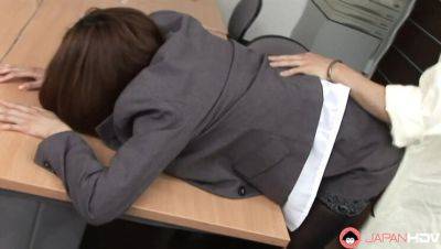 Hardcore Office Fuck: Japanese Business Lady Emiri Mizukawa Gets Banged Deep and Rough Uncensored - xxxfiles.com - Japan