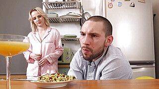 Role Play - Cutie in funny outfir fucks and shows the result of his internal ejaculation - ah-me.com