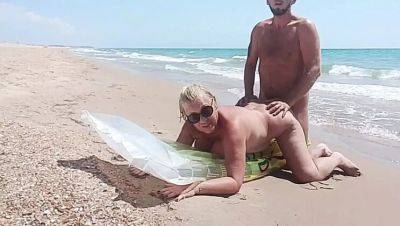 Stepmom Fucks Step Son on Nude Beach - Public Sex with Russian MILF - porntry.com - Russia