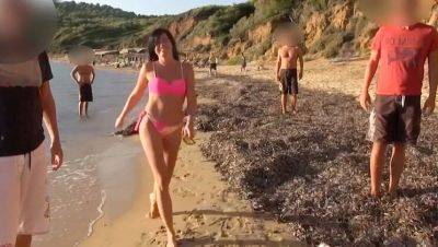 Alexandra Wett's Hottest Beach Gangbang - Anal Creampie & Facial Cumshot in Public Outdoor Orgy - porntry.com