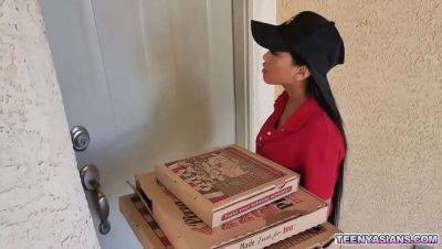 Jay Romero - Ember Snow - Rion King - Two horny teens order pizza and fuck sexy Asian delivery girl Ember Snow - porntry.com
