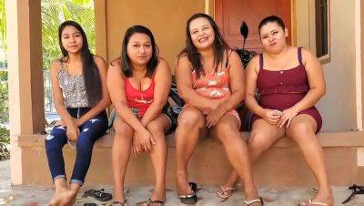 Three Salvadorian sluts flashing panties upskirts and spreading legs - veryfreeporn.com