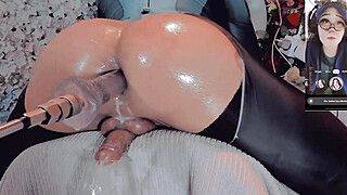 Trap's Ass On Cam Fucked By A Dildo Machine - ah-me.com