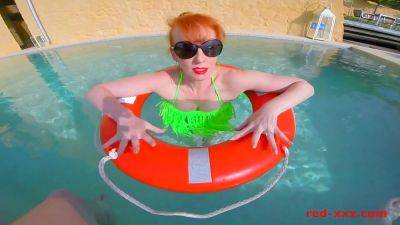 Red XXX - Red Xxx In Sexy Redhead Mature Poolside Blowjob - upornia.com