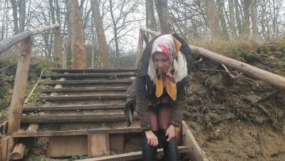 Wanilianna - Wanilinna Kinky Outdoor Sex - Amateur Dildo Fun in Stockings at Seaside Hotel - porntry.com - Britain