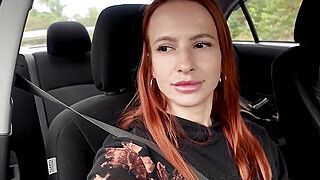 Rainy Day ThroatPie: Hitchhiker’s Deep Throat Car Training - ah-me.com