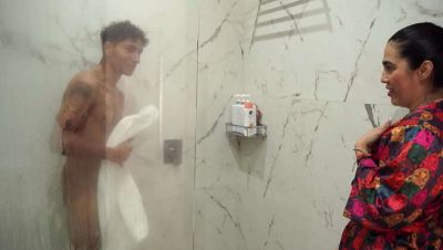 Sarah Black stepmom spy on stepson shower fuck her big ass Latina MILF - veryfreeporn.com - Brazil - Spain - Mexico - Usa